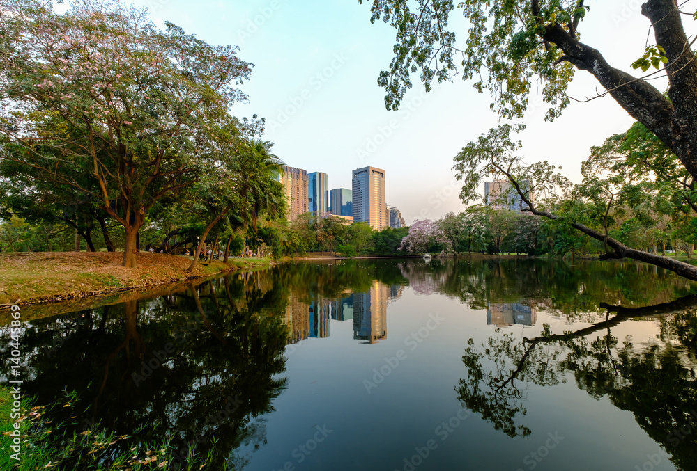 Cityscape, office buildings and apartments in Thailand at dusk. Cityscape, office buildings and apartments in Thailand at dusk.