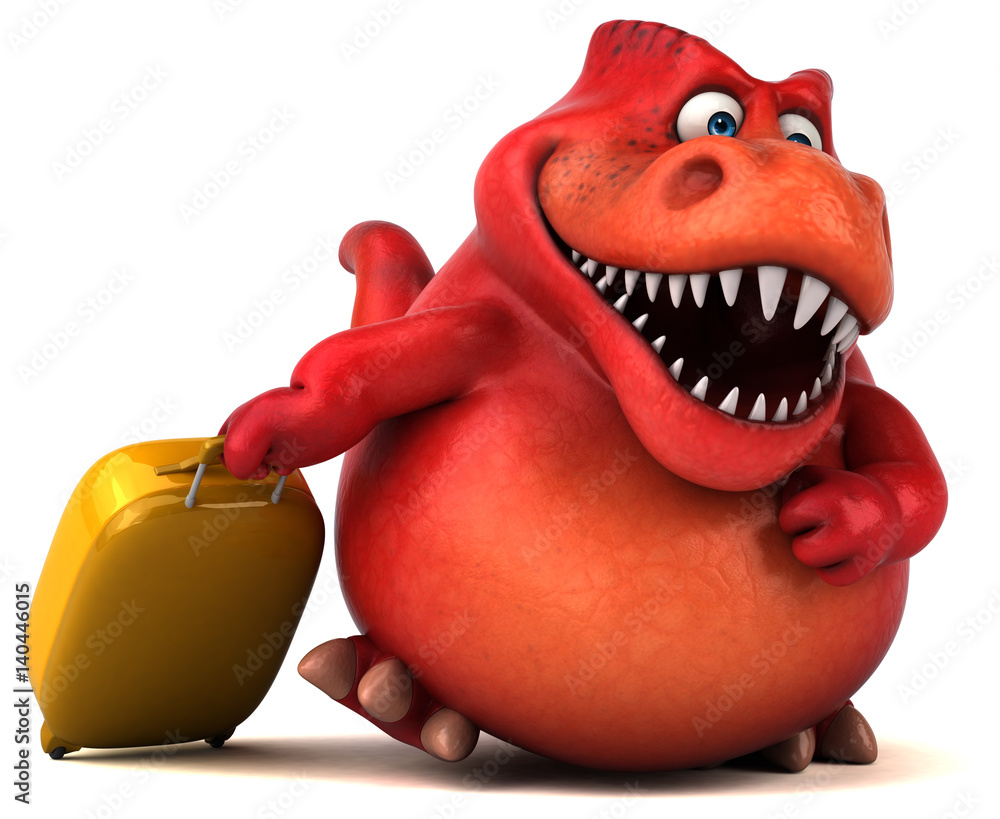 Fun dinosaur - 3D Illustration