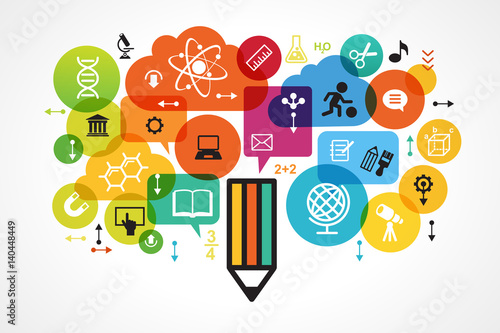 Pencil and education icons