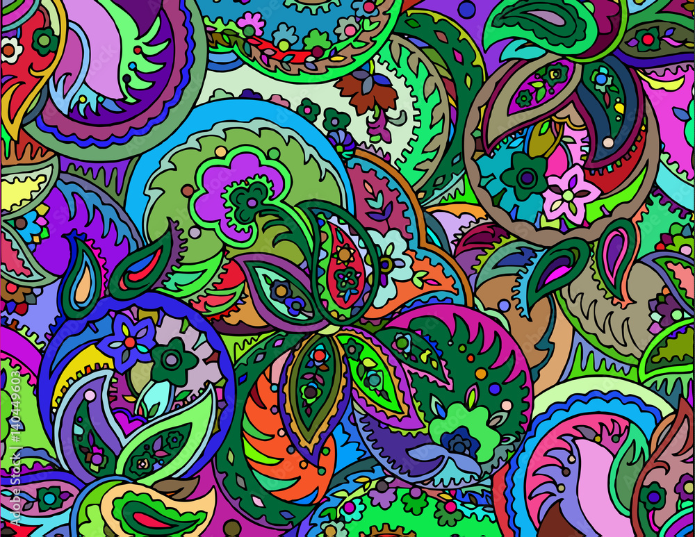 Abstract colored background from a variety of patterns.Vector