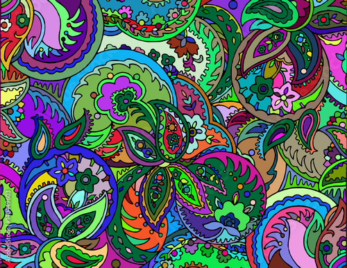 Abstract colored background from a variety of patterns.Vector