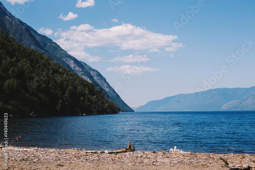 Teletskoye lake and the mountains