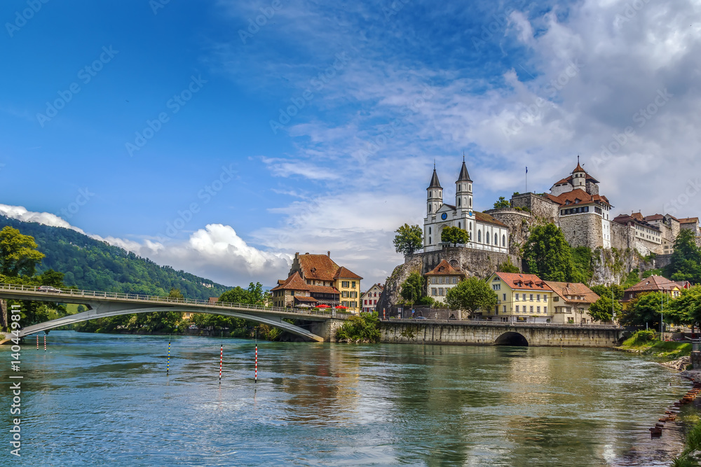 View of Aarburg Castle, Switzerland