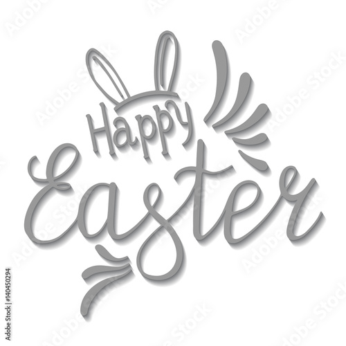 Happy Easter Lettering Egg. Vector illustration