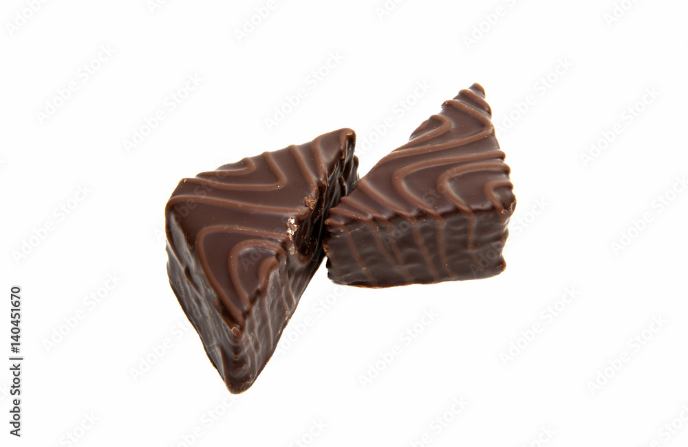 Biscuits in chocolate glaze isolated Biscuits in chocolate glaze isolated