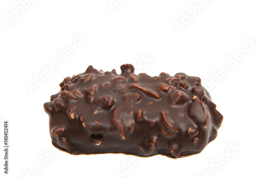 Biscuits in chocolate glaze isolated