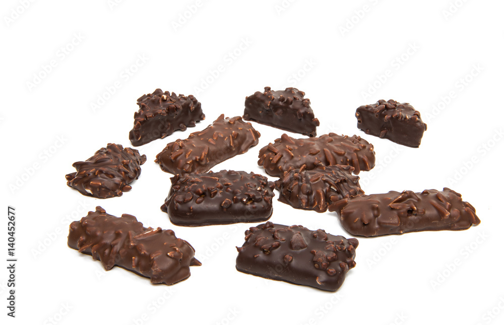 Biscuits in chocolate glaze isolated Biscuits in chocolate glaze isolated
