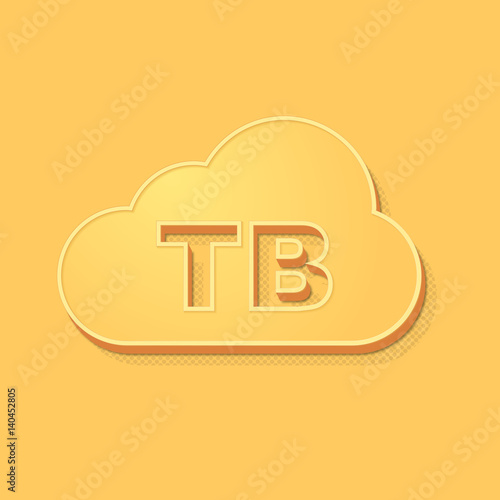 ikona vintage 3D z obrysem i cieniem