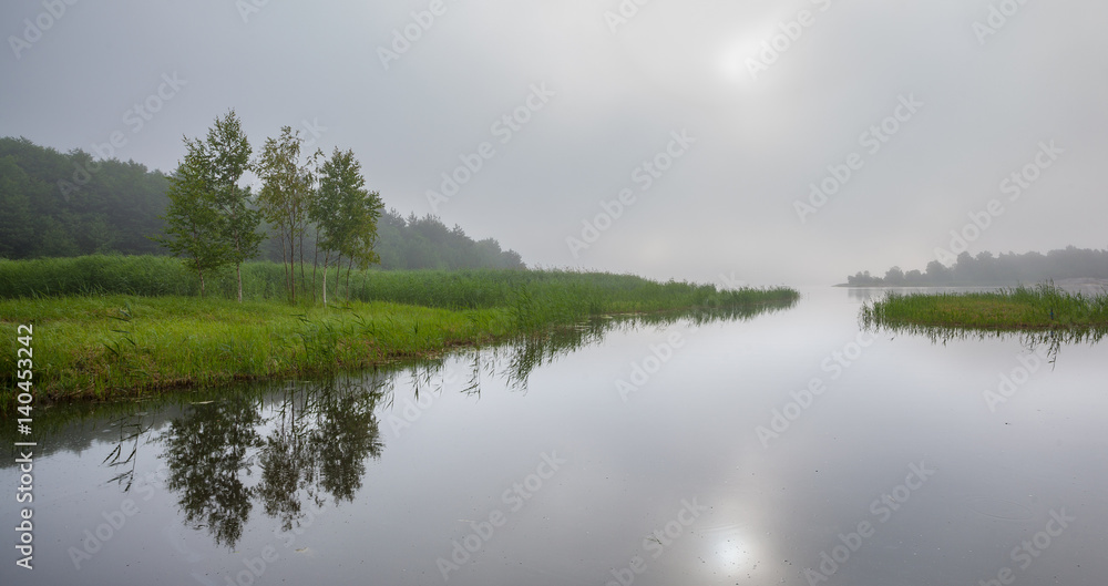 Morning mist over the sea