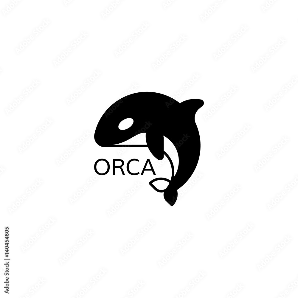 Fototapeta premium Orca icon. Vector illustration.