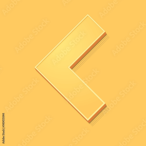 ikona vintage 3D z obrysem i cieniem