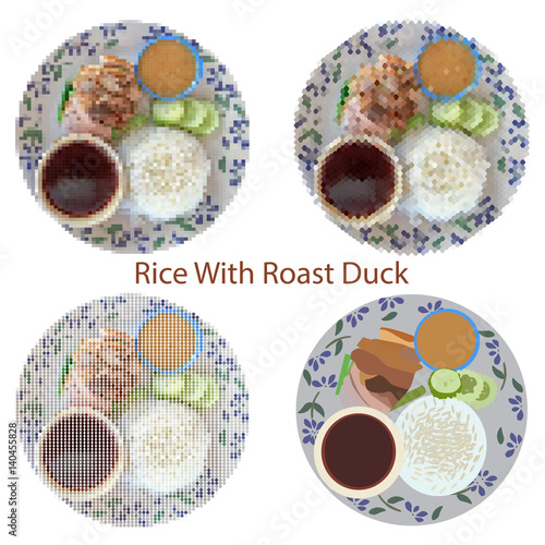 Rice with roast duck
