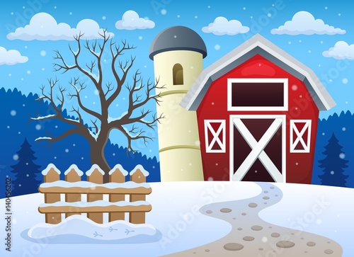 Winter farmland theme 1