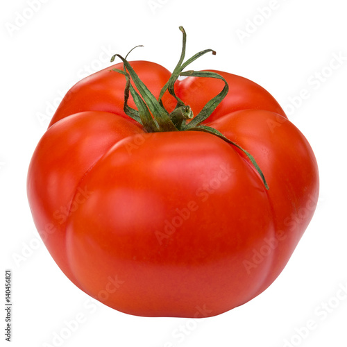 Bio organic beef tomato isolated on white background
