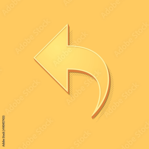 ikona vintage 3D z obrysem i cieniem