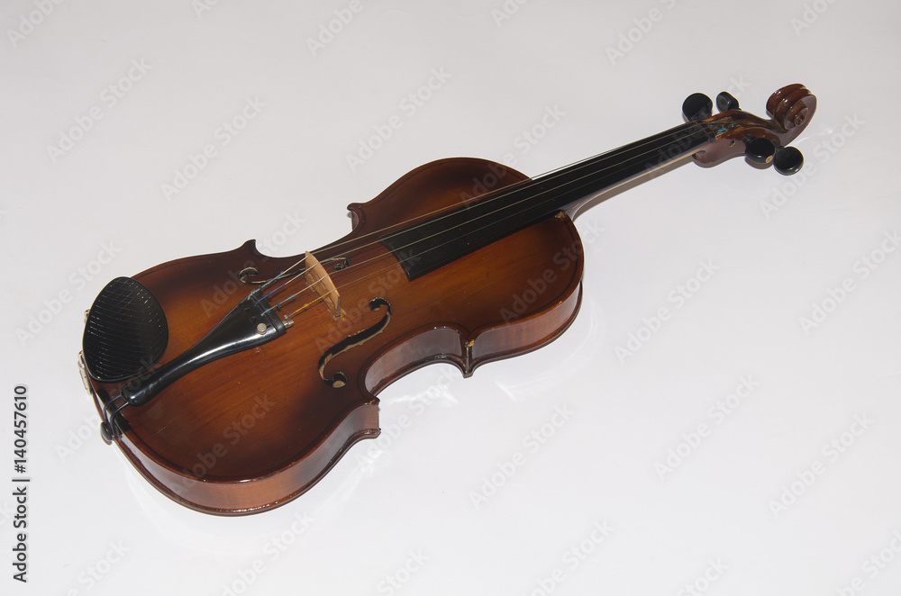 Fototapeta premium Violino isolato su sfondo bianco