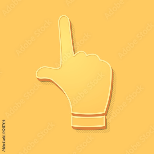 ikona vintage 3D z obrysem i cieniem