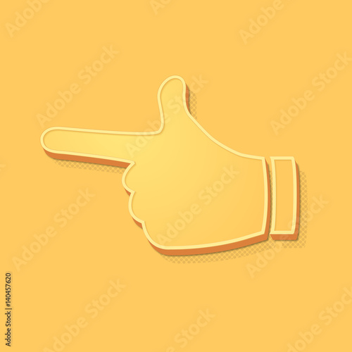 ikona vintage 3D z obrysem i cieniem