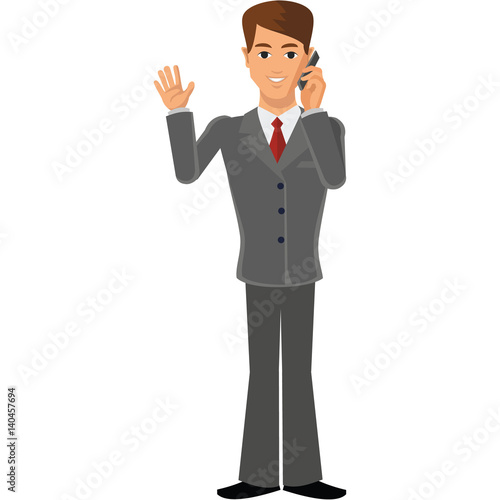 business man with mobile
