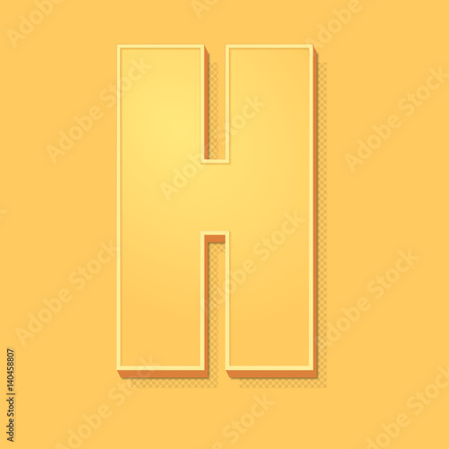 ikona vintage 3D z obrysem i cieniem