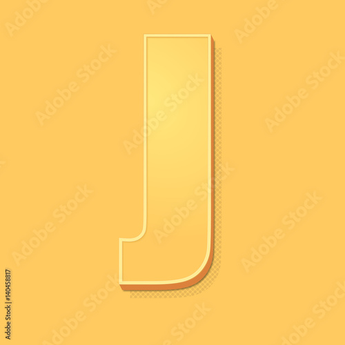 ikona vintage 3D z obrysem i cieniem