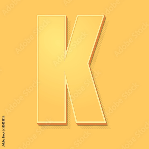 ikona vintage 3D z obrysem i cieniem