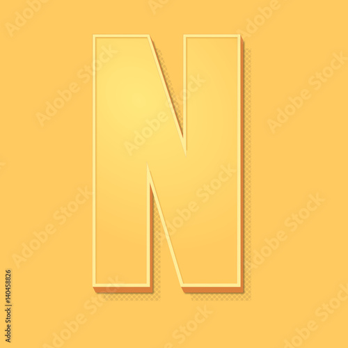 ikona vintage 3D z obrysem i cieniem