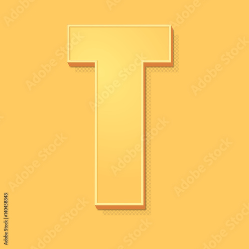 ikona vintage 3D z obrysem i cieniem