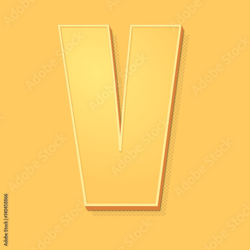 ikona vintage 3D z obrysem i cieniem