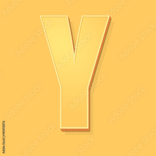 ikona vintage 3D z obrysem i cieniem