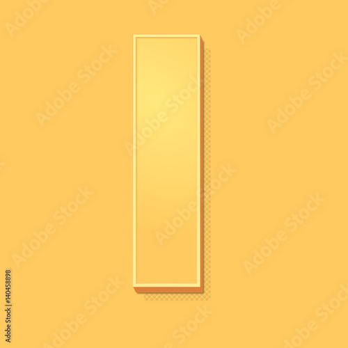 ikona vintage 3D z obrysem i cieniem