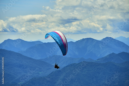 Paragliding is a popular activity on Lake Garda. Taking off from Monte Baldo