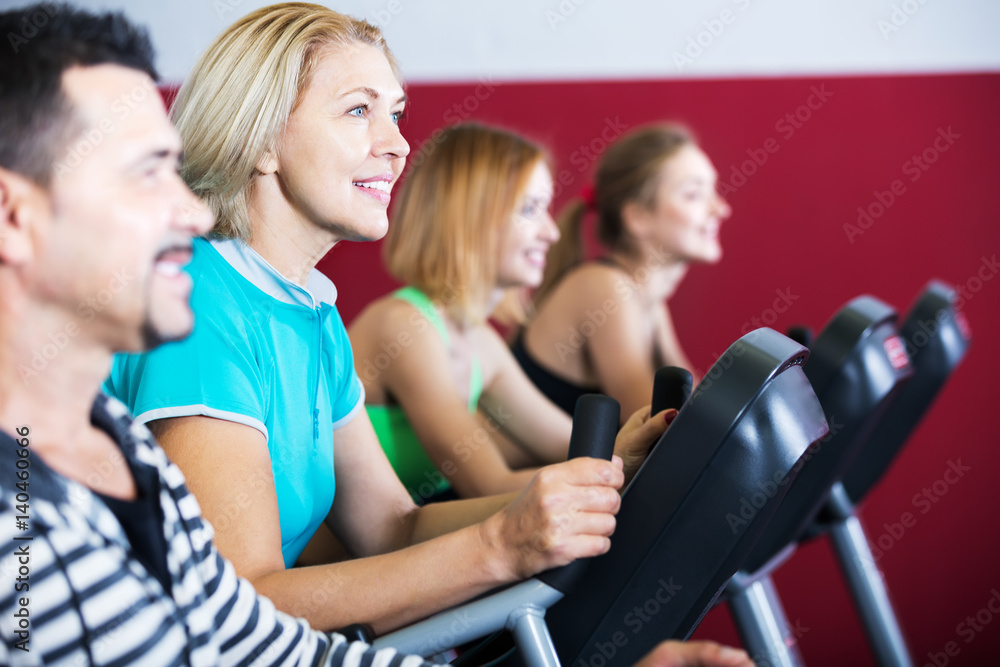 Active adults in gym