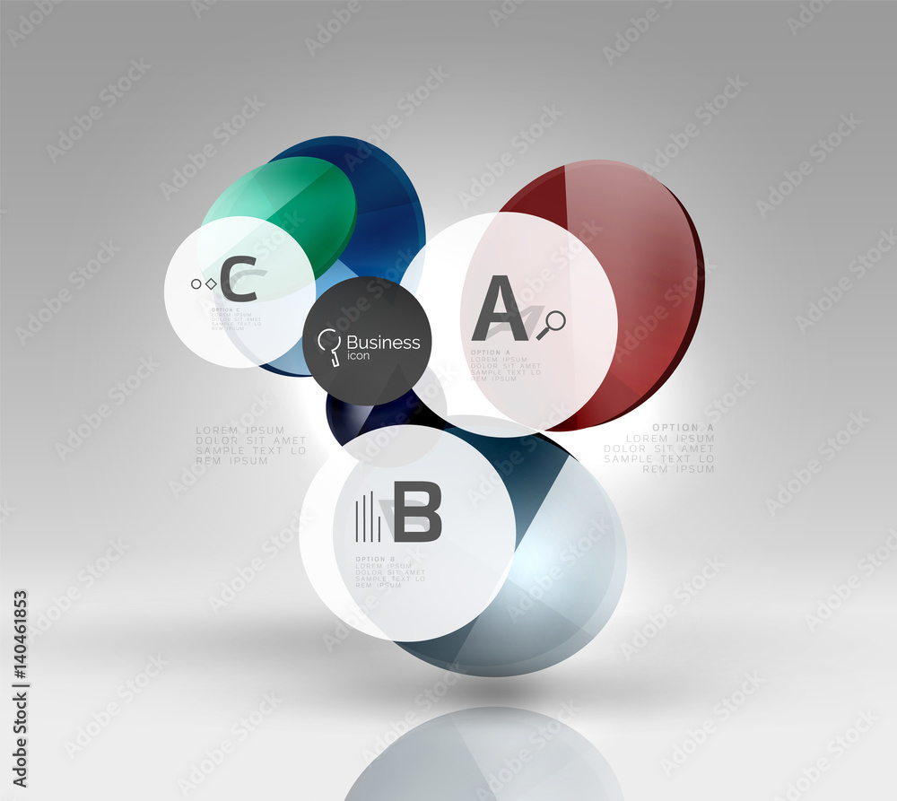 Circle modern business infographics design template Circle modern business infographics design template