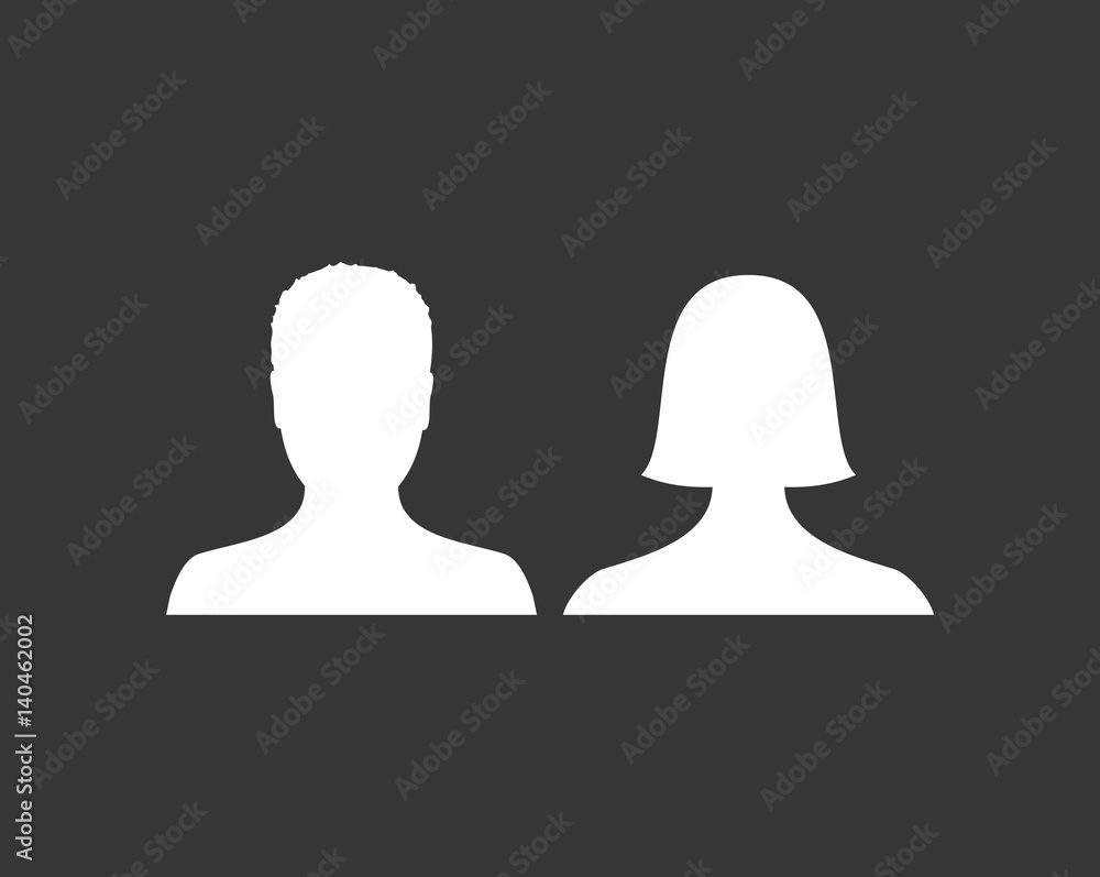 Default male and female avatar profile picture icon. Man and woman photo placeholder. Default male and female avatar profile picture icon. Man and woman photo placeholder.