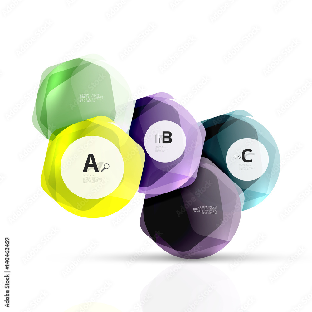 Geometrical hexagons abstract background Geometrical hexagons abstract background
