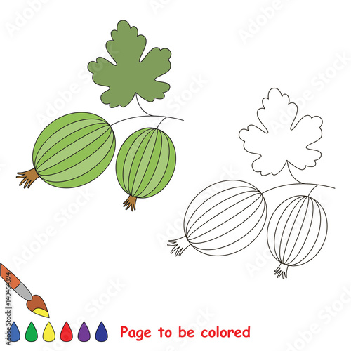 Coloring kid game. Educational page to be colored.