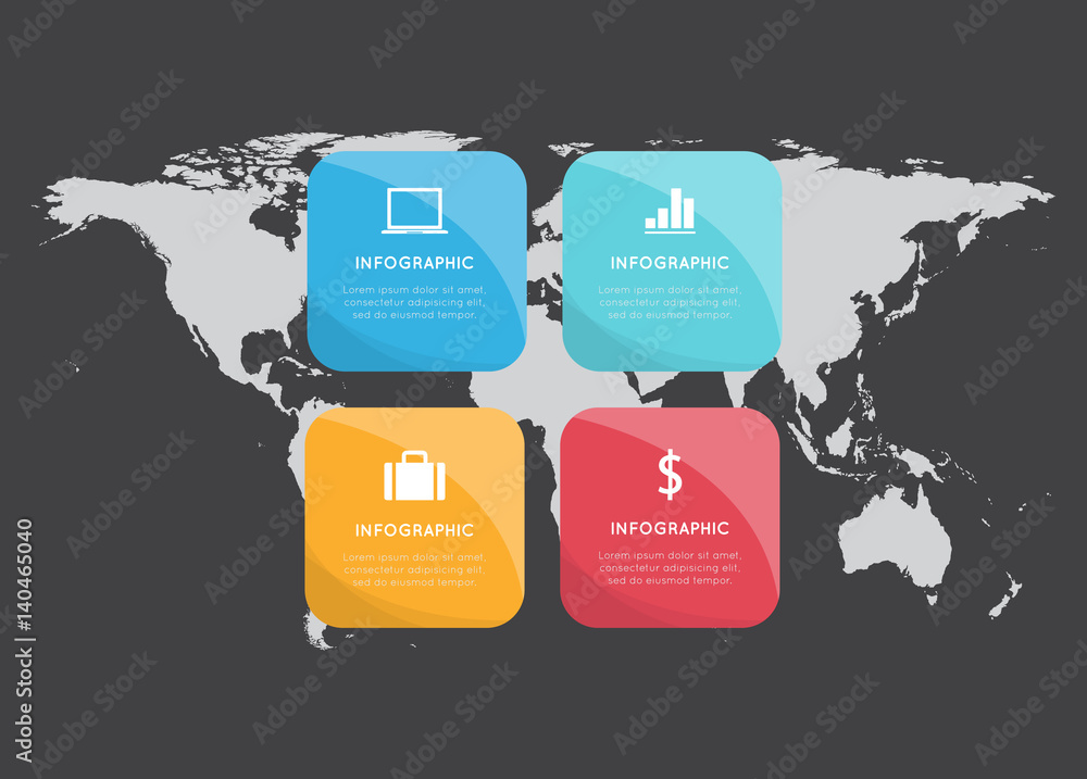 Fototapeta premium Modern business infographic Vector illustration