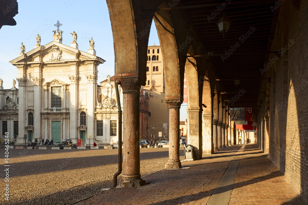 saint peter dome view in the city of mantua