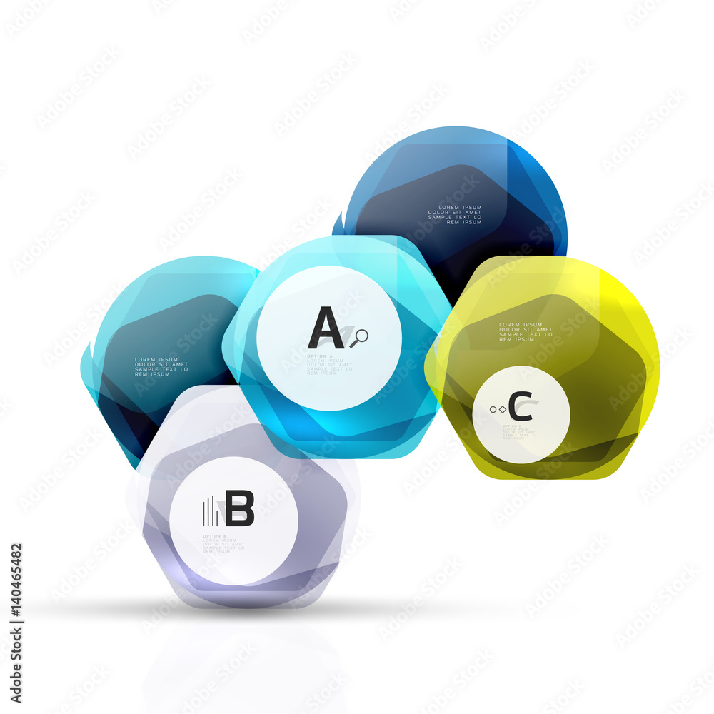 Abstract geometrical hexagon banner Abstract geometrical hexagon banner