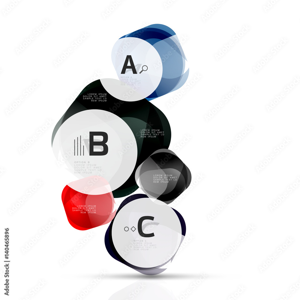 Vector glossy square elements Vector glossy square elements