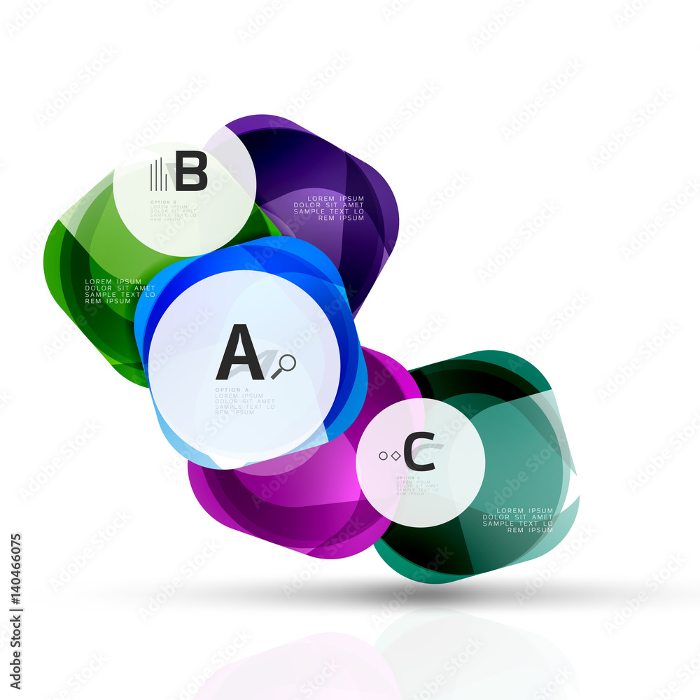 Vector glossy square elements Vector glossy square elements