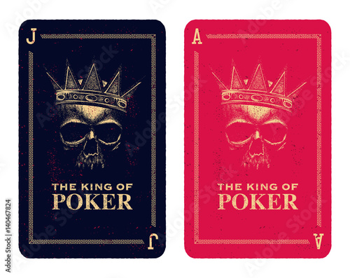 skull poker card vector