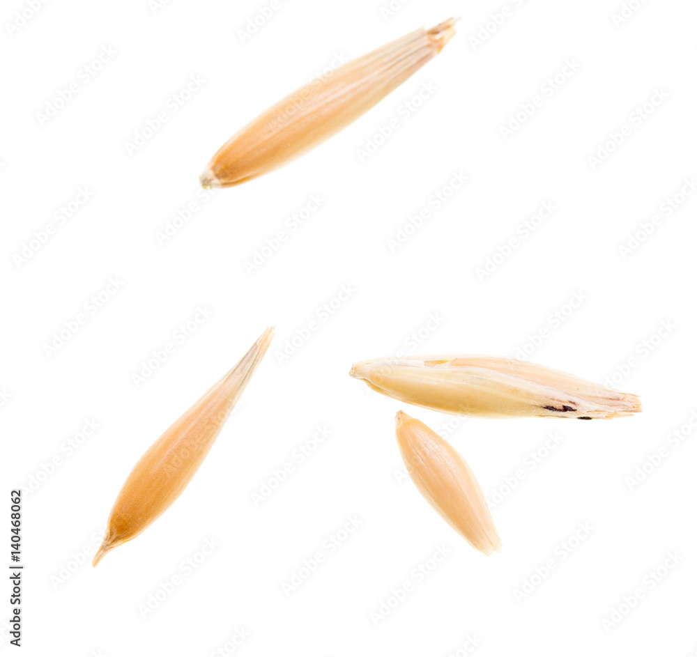 Corn oats on a white background Corn oats on a white background