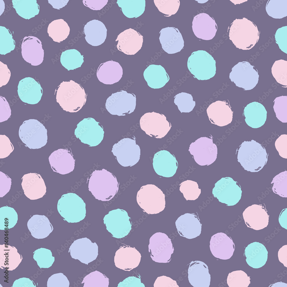 Colourful grunge paint rounds. Vector hand drawn seamless pattern Colourful grunge paint rounds. Vector hand drawn seamless pattern