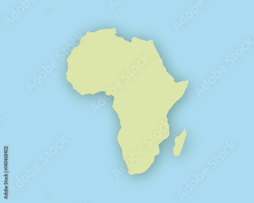Karte von Afrika mit Schatten