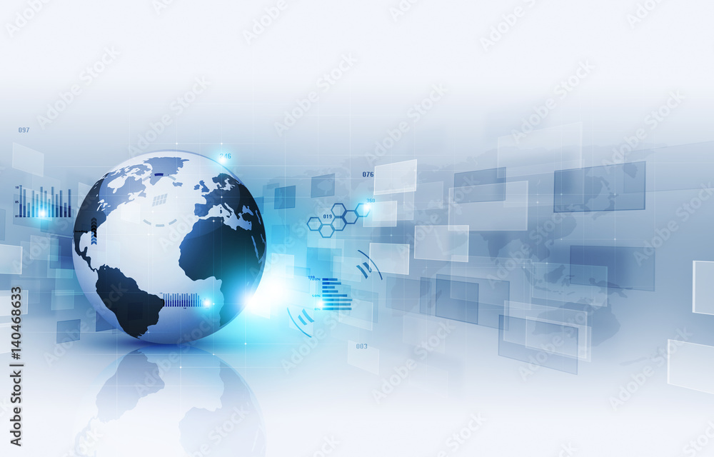 Abstract Blue Technology Interface Abstract Blue Technology Interface