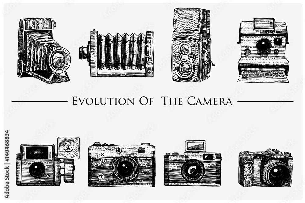 evolution of the photo, video, film, movie camera from first till now