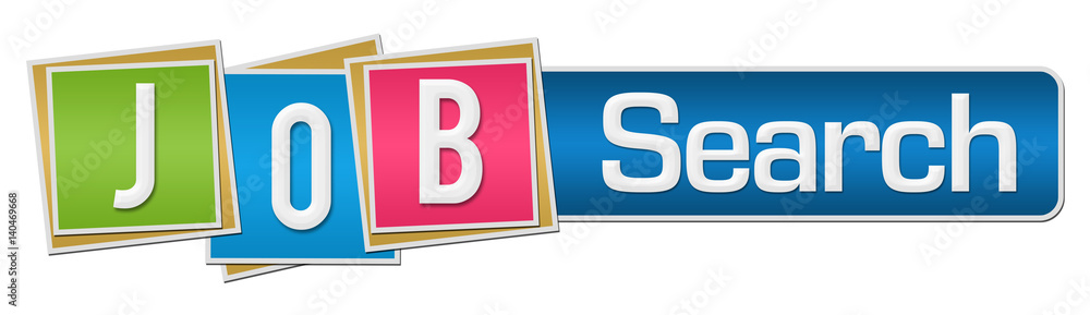 Job Search Colorful Squares Blue Bar Job Search Colorful Squares Blue Bar