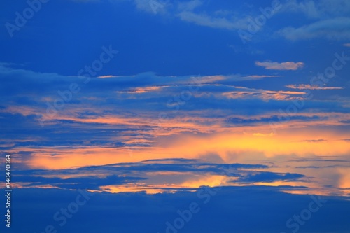 sunset beautiful colorful sky in nature © pramot48
